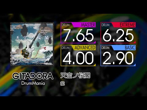 【GITADORA】 天空ノ桜閣 (MASTER ~ BASIC) Drum