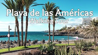 Playa de las Américas, Tenerife - Walking tour in 4K - Canary Islands, Spain 🇪🇸