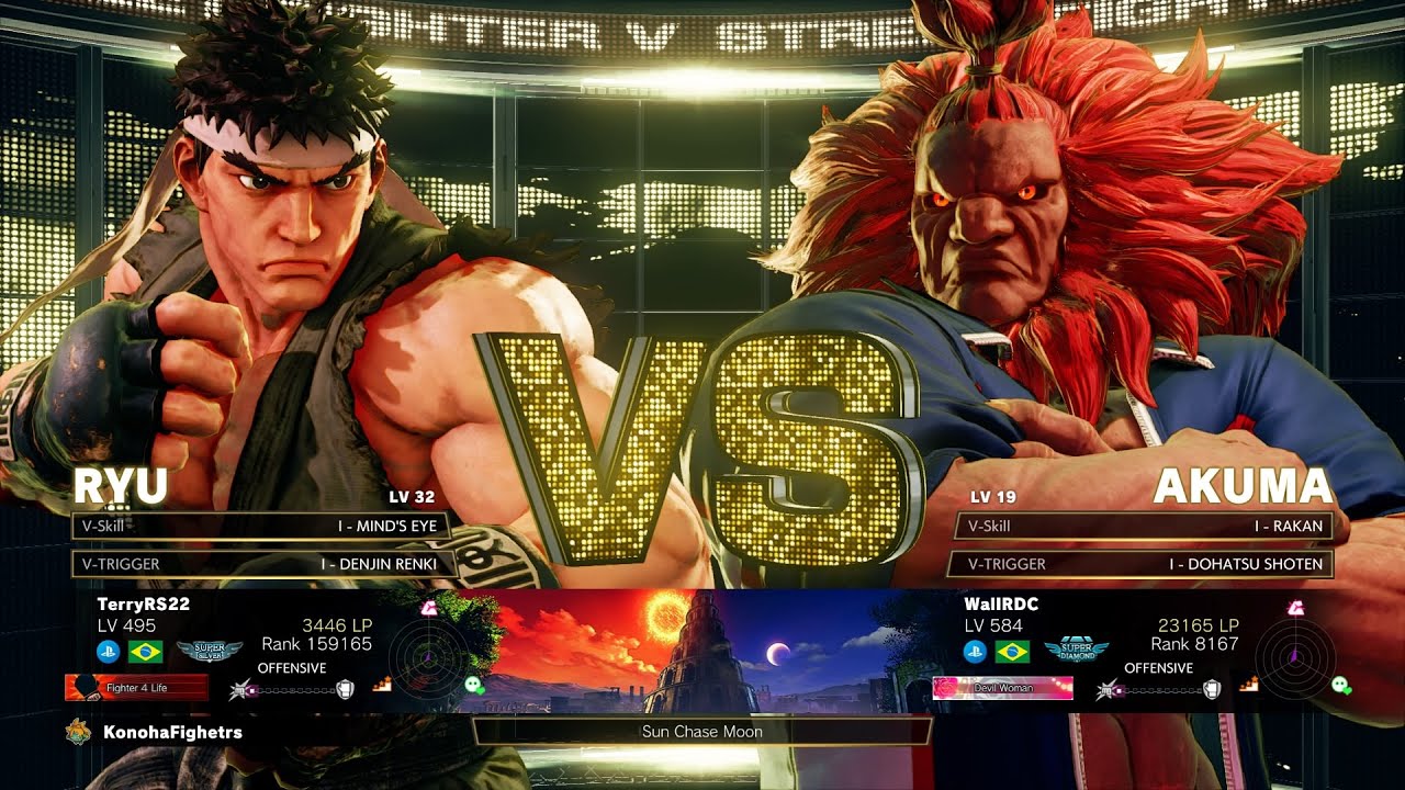 Street Fighter V Champion Edition (Br)Ryu vs Akuma (Br)