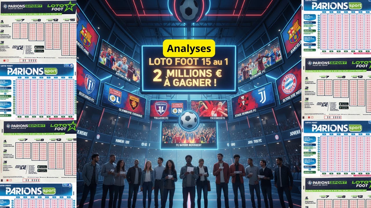 💸🤑💰2.000.000 d'euros au Lotofoot : Analyses et prono sur les 15 matchs de la grille !⚽⚽⚽