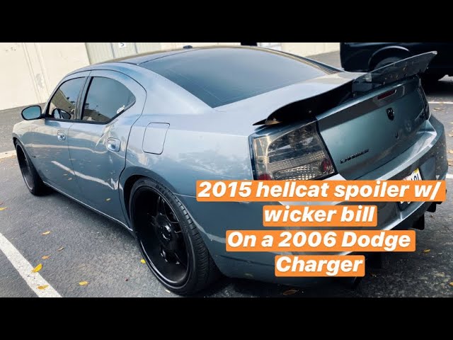 2006 Dodge Charger R/T 5th mod update hellcat spoiler w/wicker bill! -  YouTube