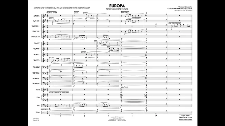 Europa arranged by Eric Richards
