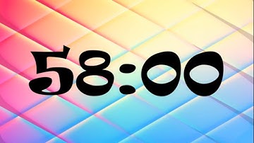 58 Minute Timer | 3480 Second Timer | 58 Minute Countdown with Music