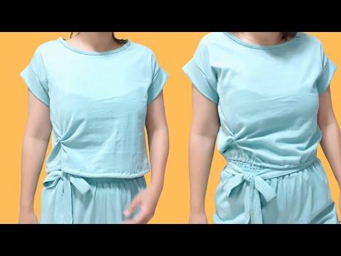 눈감고도 가능한 세상 쉬운 꼬임 티셔츠 만들기|  패턴없이 옷만들기