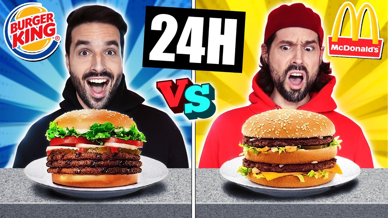 ON MANGE MCDO VS BURGER KING PENDANT 24H   CARL IS COOKING