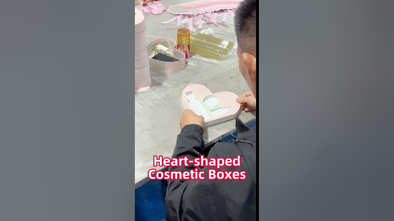 Heart shaped cosmetic box