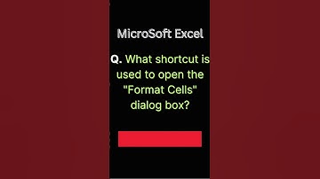 What shortcut is used to open the "Format Cells" dialog box?