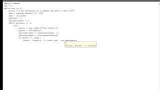 How to make a guess the number game in python