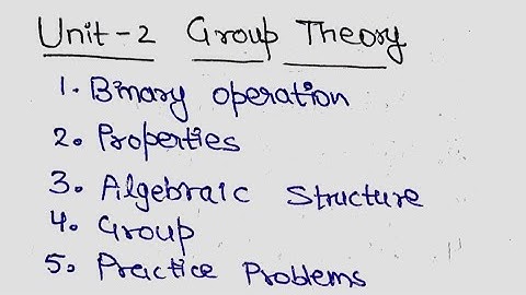 Unit 2 Algebraic Structure || Group Theory || Part 1 || DSTL || Notes in description
