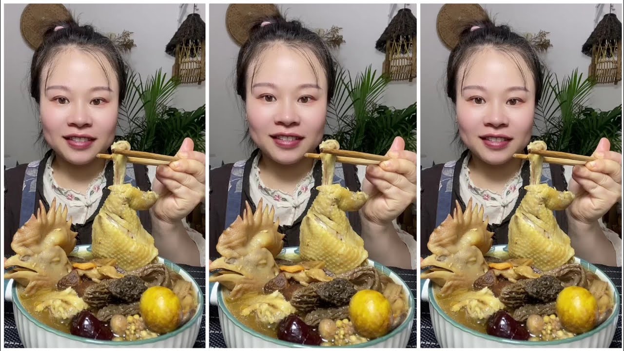 Tasty Home-Cooked Food 😋 Eating Pickled Lime Chicken Soup and Sweet Dumpling Cake 