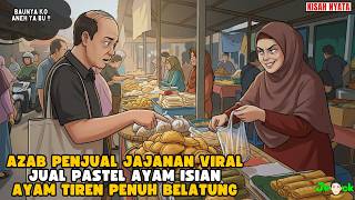 AZAB PENJUAL JAJANAN VIRAL JUAL PASTEL AYAM ISIAN AYAM TIREN PENUH BELATUNG || ANIMASI AZAB