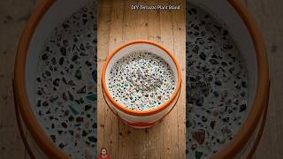 DIY Terrazzo Plant Stand   Easy &amp; Stylish Home Decor Idea #cementart