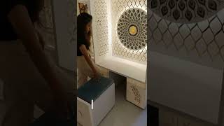 Customize Corian Marble Temple with Light | Luxury Mandir Design for Modern Homes  #corianmandir