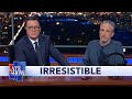 Jon Stewart Climbs Out From Under Colbert's Desk To Debut "Irresistible" Movie Trailer