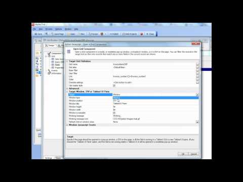 V11 Action Javascript - Open a Grid Part 2