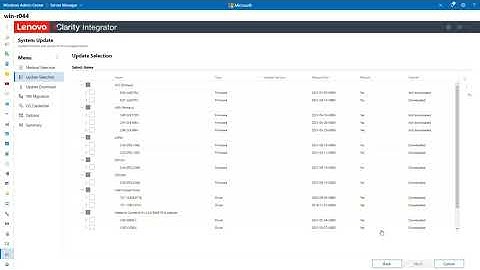 Performing updates for a server using native OS management