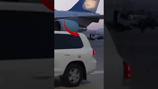 Watch the Moment Trump Reportedly Snuck Off Air Force One in Catering Truck #shorts