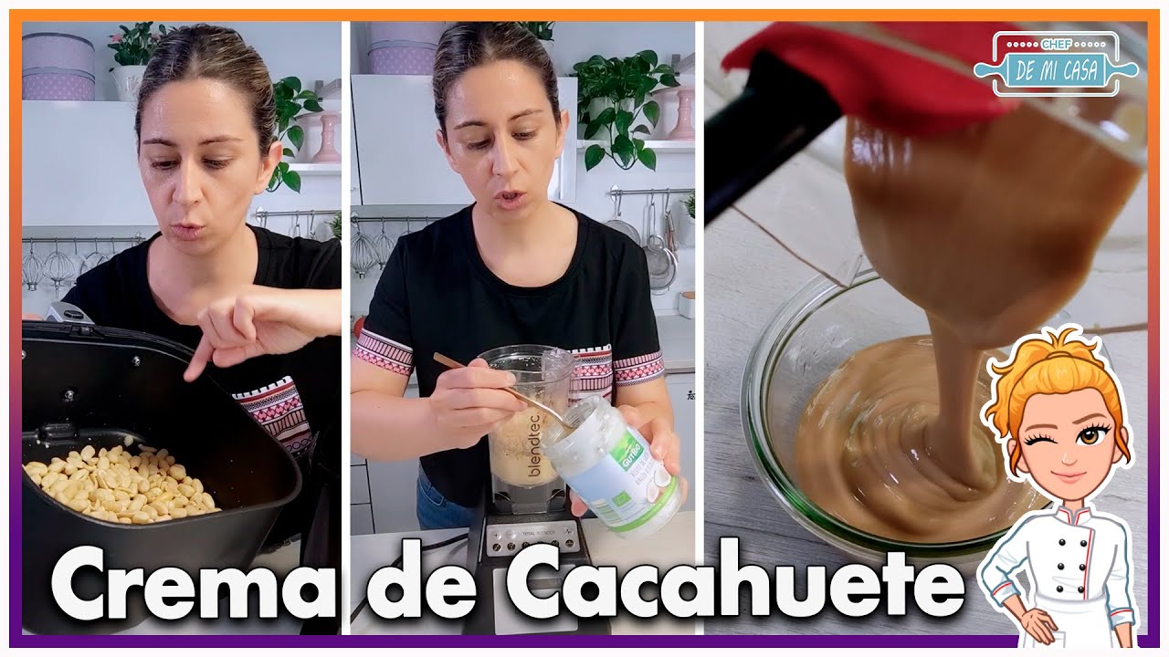 🥜CREMA de CACAHUETE CASERA ¡Buenísima! 🥜😋 Muy FÁCIL y RÁPIDA