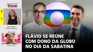Almoço de Flávio na Globo gera suspeitas sobre sabatina | Entrevista: quadrinista Mário César