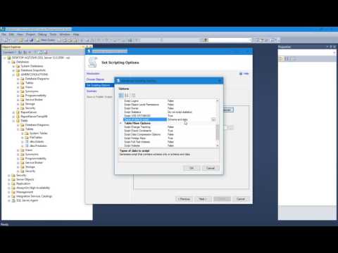 Vídeo: Como faço para exportar um esquema de banco de dados no SQL Server?