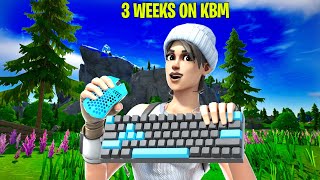 3 WEEK Fortnite Keyboard and Mouse Progression! (Controller to KBM)
