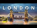 London, England 🏴󠁧󠁢󠁥󠁮󠁧󠁿 in 4K ULTRA HD 60FPS Video at Night by Drone