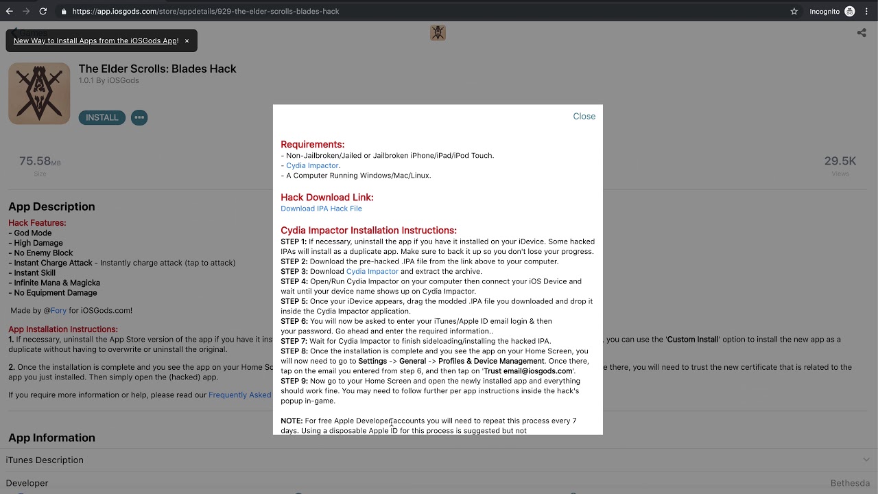 cydia impactor generating application map