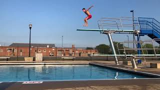 Triple Flip off Diving Board