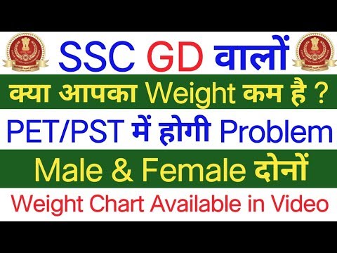 Ssc Gd Weight Chart
