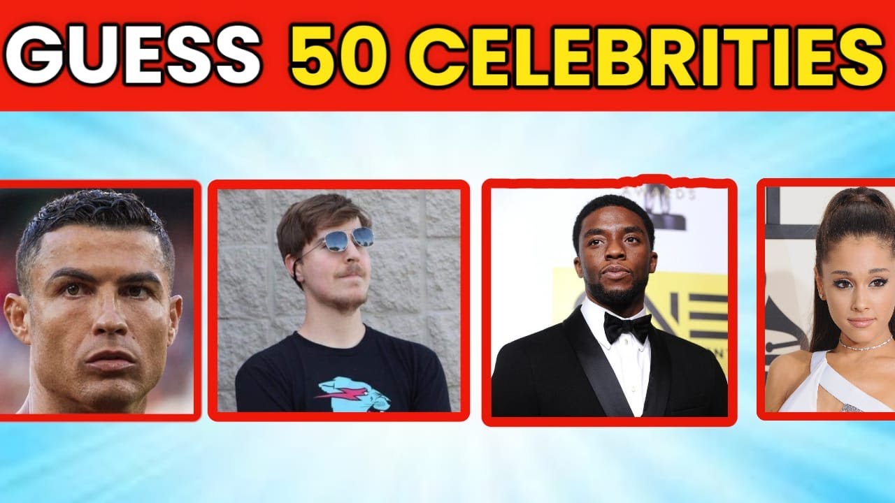 Can You Guess ALL 50 Celebrities? Level Easy YouTube
