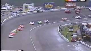 The green flag comes out to begin 2001 dura lube 400 at rockingham,
but is quickly displaced by yellow when dale earnhardt jr. crashes in
turn 3 of l...