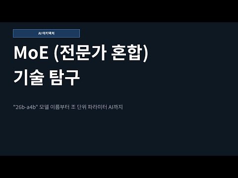 Mixture of Experts(MoE): 전문가 혼합 기술 탐구