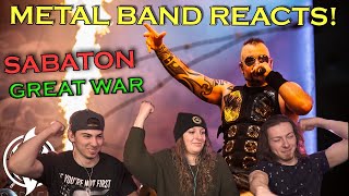Sabaton - Great War (Live) REACTION | Metal Band Reacts! *REUPLOADED*