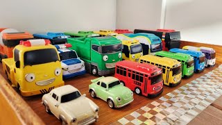 Tayo The Little Bus Toys Cars Slides on the Track, Tayo Bus, Dump Truck, Police Car, Racing Cars screenshot 1