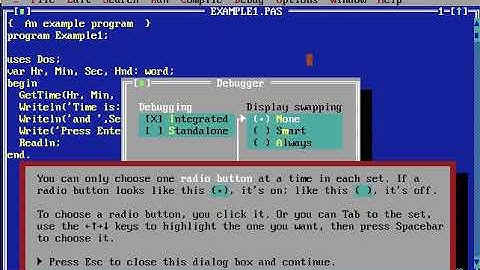 TPTOUR -- Turbo Pascal 6 IDE Interactive Tutorial