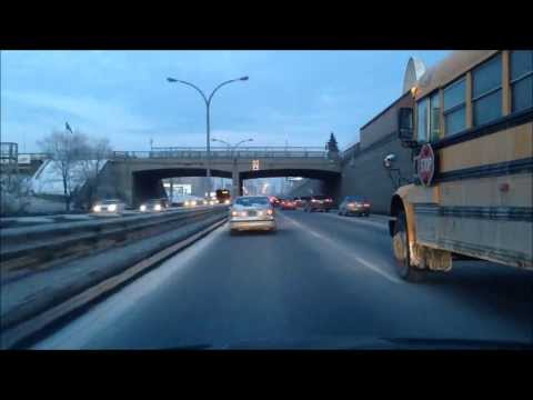 Timelapse from Milton, ON to Downtown Toronto, ON (via 401/427/QEW)
