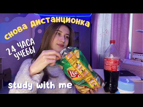 24 Часа учебы со мной ! *Продуктивный день* Study Vlog