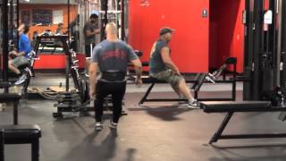 Kurt Weidner Prowler push pull with 450 lbs on sled 2nd set end of 2 hour leg workout