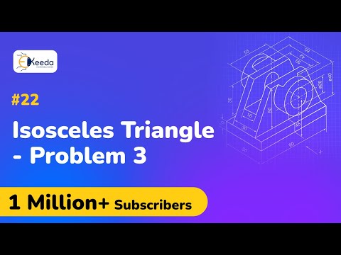 Isosceles Triangle Problem No.3 - Projection of Planes - Engineering Drawing thumbnail