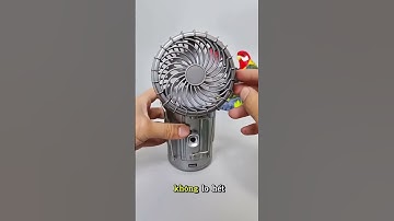 Quạt Tích Hợp Đèn Năng Lượng Mặt Trời 3 Trong 1 Tiện Dụng Cho Dã Ngoại #dãngoại #camping