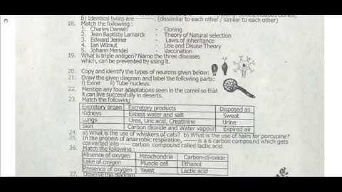 10th Science Second Revision 2019 - Question Paper (Vellore District) | (English Medium)