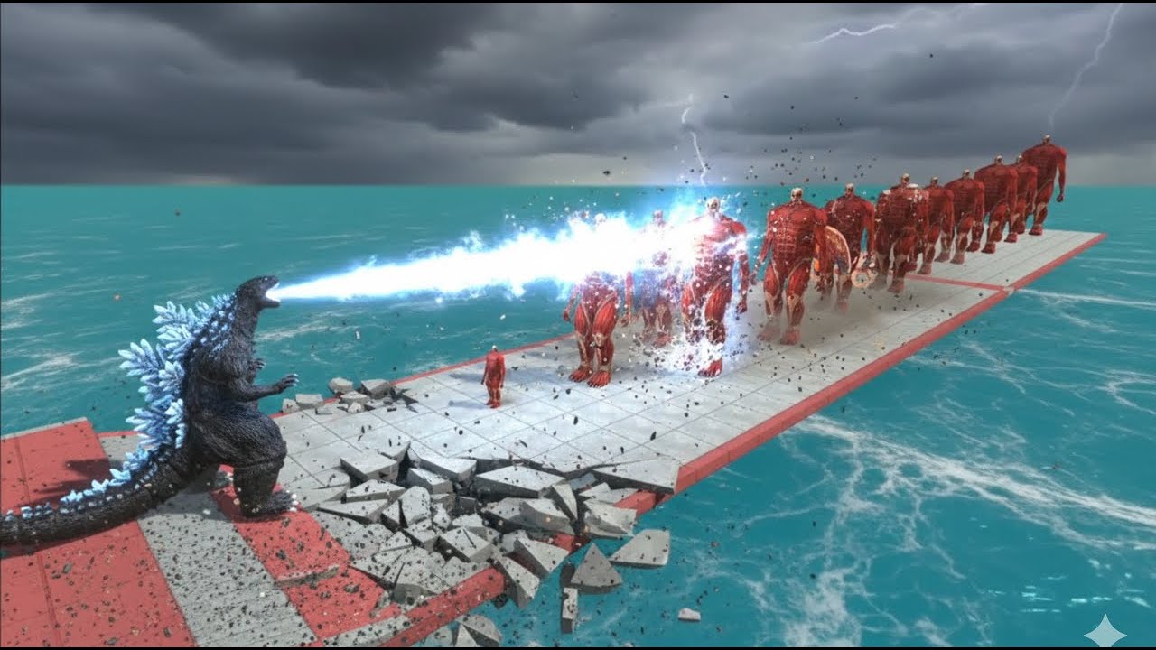 All Kaiju vs 10 Levels of Colossal Titan –  ARBS Size Comparison