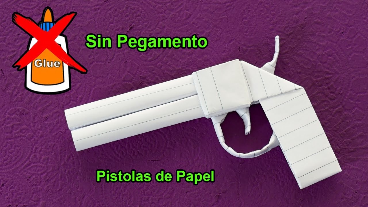 Cómo hacer una pistola de papel sin pegamento, manualidades con papel