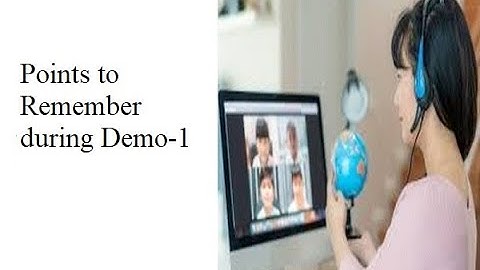 Points to remember for Demo 1  in whitehat Jr