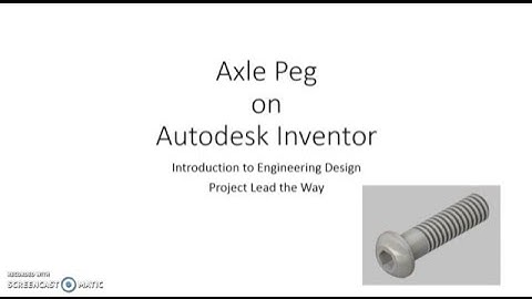 IED Model Train - Axle Peg Creation