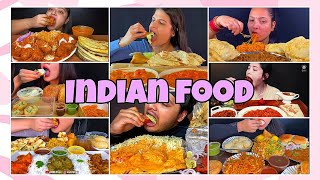Mukbangers eating Indian food In 4x | Mukbang compilation | ASMR | 4x