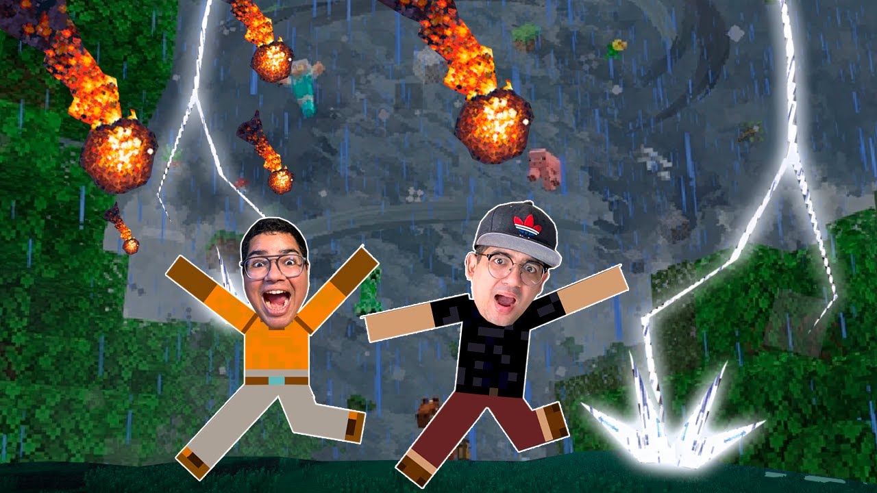 TEMOS QUE SOBREVIVER AOS DESASTRES NATURAIS NO MINECRAFT!