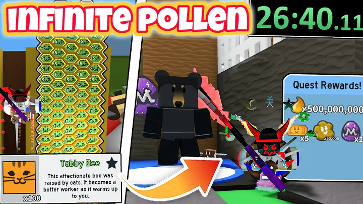 I Speedrun The Bee Swarm Simulator Test Realm WIth 100 Gifted Tabby Bees!