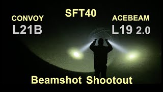 Acebeam L19 2.0 and Convoy L21B with SFT40 LEDs