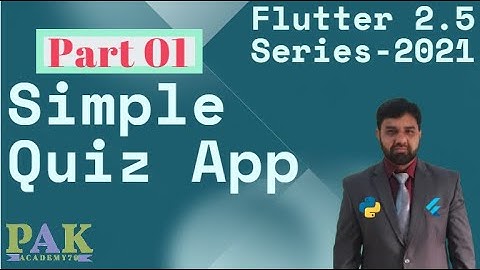 flutter in urdu/hindi | Quiz app Part 01